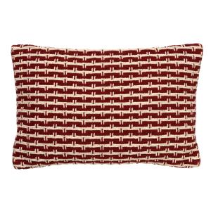 Housse de coussin rouge en coton-40x60 cm avec un motif à c…