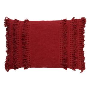 Housse de coussin rouge en coton-40x60 cm uni