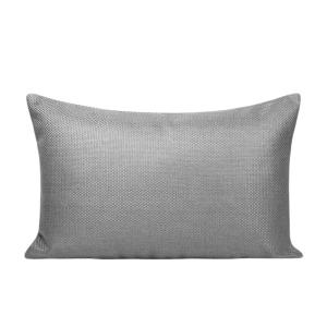 Housse de coussin tissage toile à l'effet satiné gris 45x70…