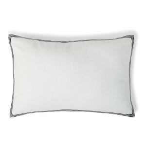 Housse de coussin toile de coton blanc 60x40