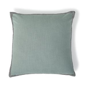 Housse de coussin toile de coton céladon 50x50