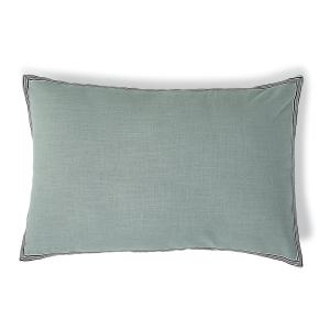 Housse de coussin toile de coton céladon 60x40