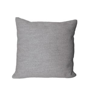 Housse de coussin unie polyester gris 45x45 cm