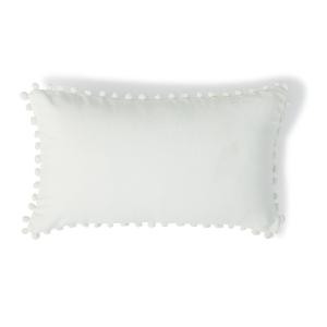 Housse de coussin velours de coton écru 50x30