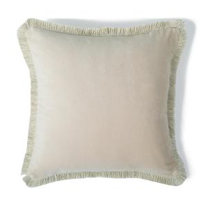 Housse de coussin velours de coton nude 50x50