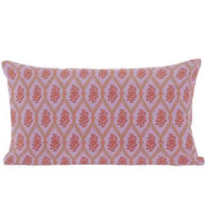 Housse de coussin velours graphique lila 30x50 cm