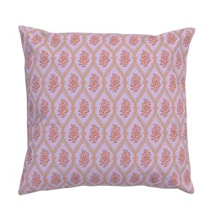 Housse de coussin velours graphique lila 45x45 cm