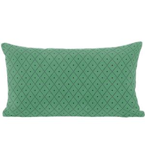 Housse de coussin velours graphique vert 30x50 cm