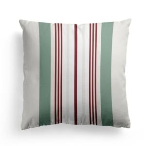 Housse de coussin verte et rouge 40x40