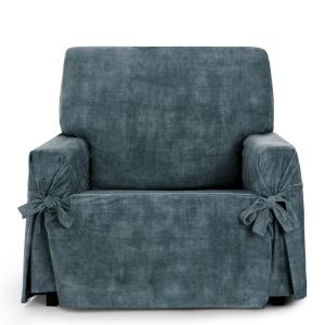 Housse de fauteuil antitache avec des rubans bleu  80 -120cm