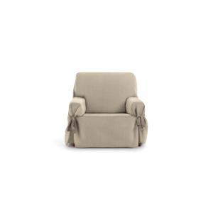 Housse de fauteuil avec des rubans beige 80 - 120 cm