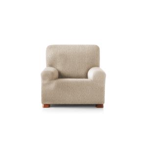 Housse de fauteuil extensible beige 80 - 130 cm