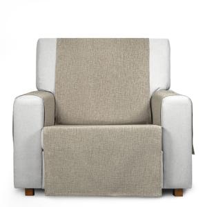 Housse de fauteuil hydrofuge 1 place beige 55 cm