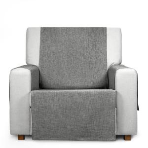 Housse de fauteuil hydrofuge 1 place beige-gris 55 cm