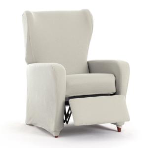Housse de fauteuil relax extensible écru 60 - 75 cm