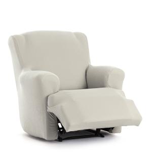 Housse de fauteuil relax XL extensible écru 60 - 90 cm