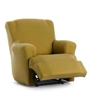 Housse de fauteuil relax XL extensible moutarde 60 - 90 cm
