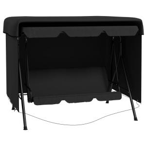 Housse de protection balancelle jardin étanche pe noir