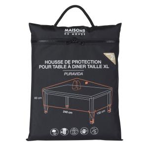 Housse de protection pour table de jardin rectangulaire noi…