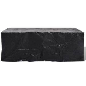Housse de salon de jardin 8 œillets tissu noir 229 x 113 x…