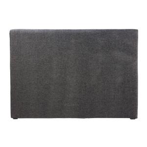Housse de tête de lit en chenille 160 gris carbone