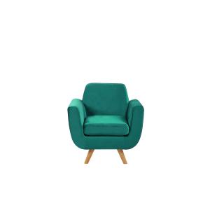 Housse en velours vert pour fauteuil