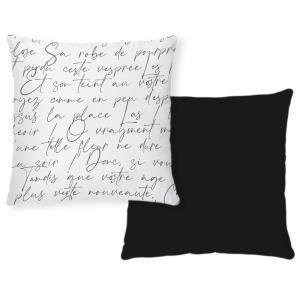 Housse et coussin garnis - velours - 40x40 cm - Noir - 99DE…