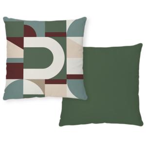 Housse et coussin garnis - velours - 40x40 cm - Vert - 99DE…