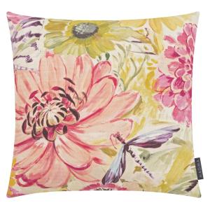 Housse florale imprimée multicolore rose - 45x45