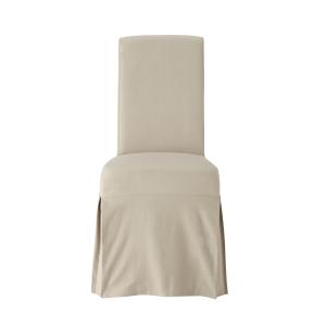 Housse longue de chaise en coton recyclé mastic, compatible…