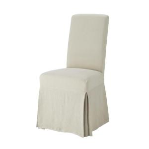 Housse longue de chaise en lin lavé, compatible chaise MARG…