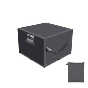 Housse mobilier de jardin carrée noir 150x150x75cm