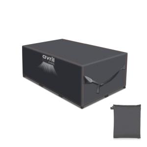Housse mobilier de jardin rectangulaire noir 180x120x75 cm