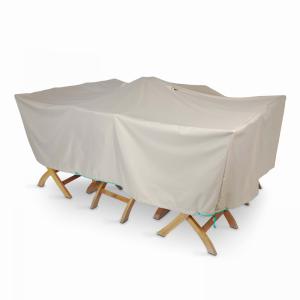 Housse table de jardin 200 x 130 cm taupe