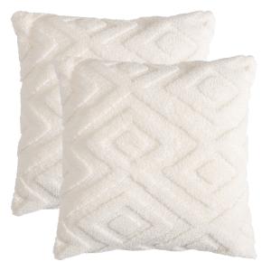 Housses de coussin douces ethniques beige 45x45-Lot de 2
