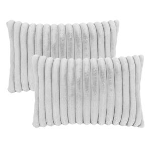 Housses de coussin douces gris-Lot de 2- 40x60