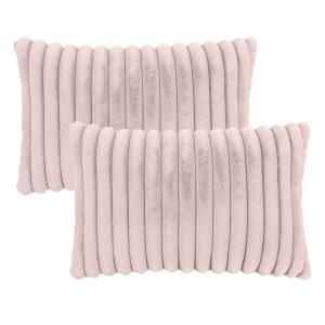 Housses de coussin douces rose pastel-Lot de 2- 40x60