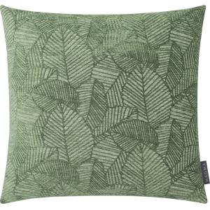 Housses de coussin jacquard motif feuillage vert- 60x60