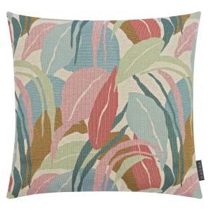 Housses de coussin jacquard motif végétal multicolor 50x50…