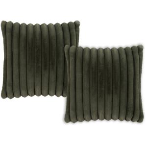 Housses de coussin moelleux imitation fourrure vert-Lot de…