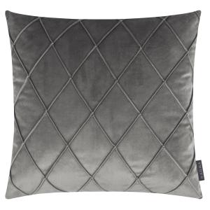 Housses de coussin velours relief pli cousu gris 50x50-Lot…