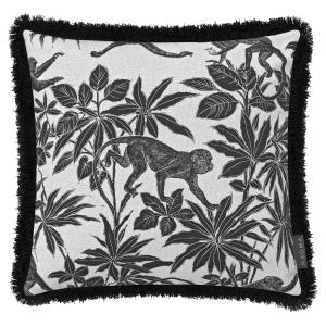Housses de coussins imprimées jungle noir en coton 40x40 -…