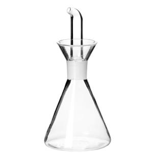 Huilier ou vinaigrier conique en verre transparent anti gou…