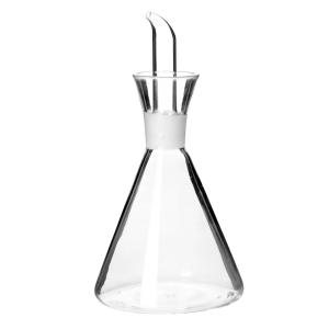 Huilier ou vinaigrier conique en verre transparent anti gou…