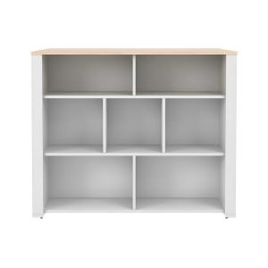 Îlot central effet bois , blanc