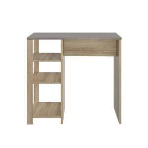 Ilôt central effet bois chêne clair & beige