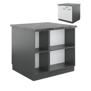 Îlot de cuisine avec tiroir sans PT Blanc cottage 90x82cm