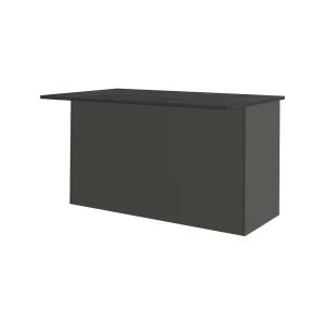 Îlot de cuisine effet bois anthracite, ardoise 155x90h90 cm