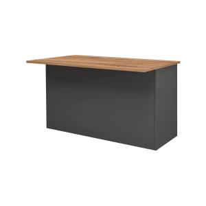 Îlot de cuisine effet bois anthracite, chêne clair 155x90h9…