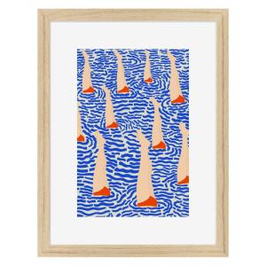 Image encadrée en chêne Bain 30x40